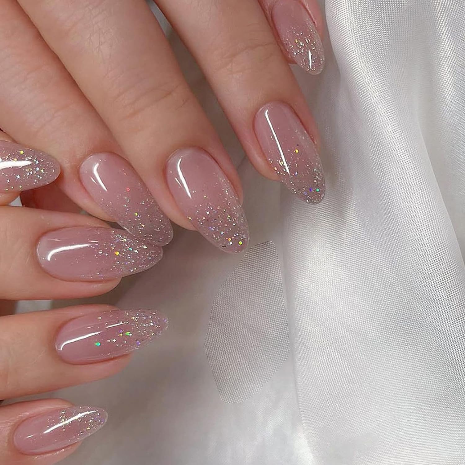 Uñas rosa champan