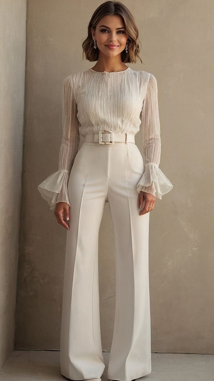 Outfit elegante en blanco