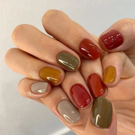 Uñas casuales para otoño
